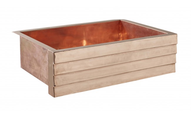Thompson Traders Sinks - Apron Front Kitchen Sink - Kahlo Tiered II - 2KS-T - Polished Rose Gold Finish